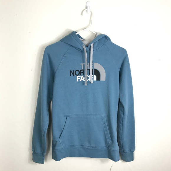 blue north face hoodie womens